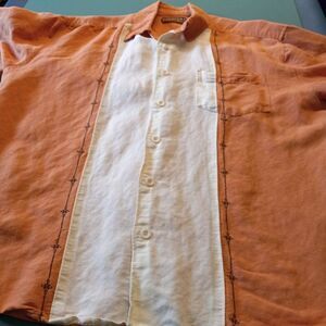 Cubavera L Men's Button Down Short Sleeve Lightweight Collared Shirt